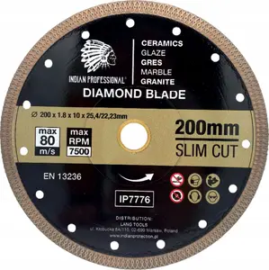 Diamond Cutting Disc 200 mm Slim Cut - INDIAN PROFESSIONAL