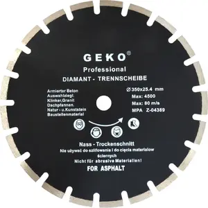 Diamond cutting blade GEKO G00279 350 x 25.4 mm for asphalt