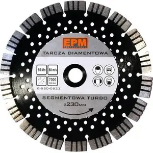 Алмазный сегментный диск Turbo с охлаждающими отверстиями 230 мм — EPM
