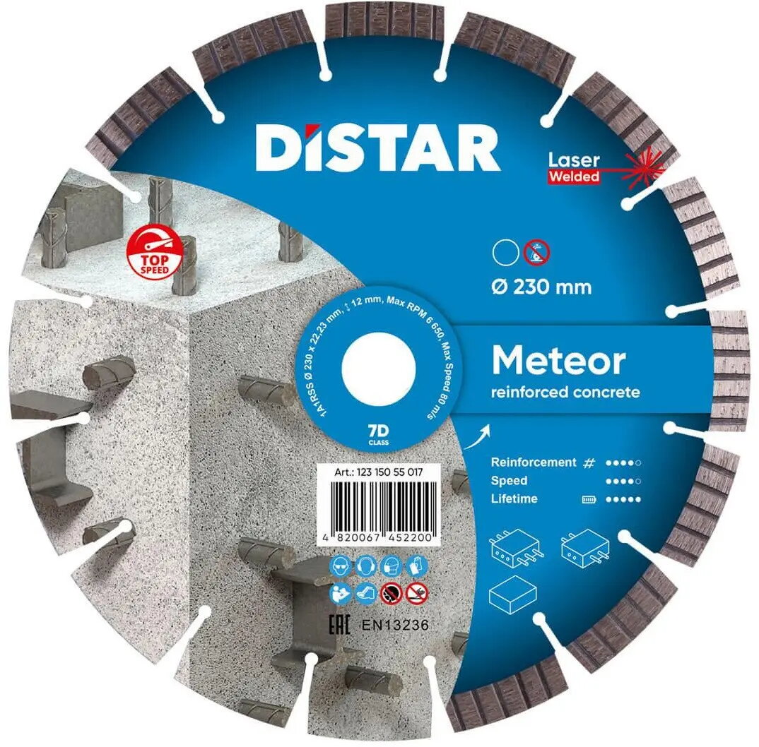Dimanta griešanas disks Distar Meteor 230