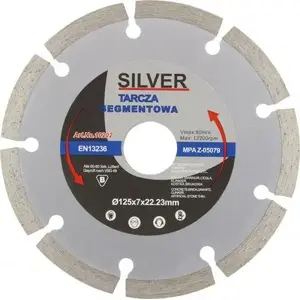 Diamond Segment Saw Blade Silver 230 x 22.2 x 7 mm model 10204