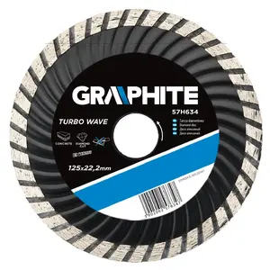 Алмазный отрезной диск 180x22,2 мм Turbo Wave от GRAPHITE (MPN 57H636)