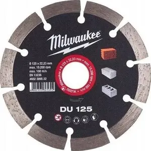 Алмазный отрезной диск MILWAUKEE DU 125 x 22,2 мм для камня и бетона