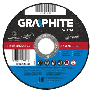 Angle grinder accessory GRAPHITE 57H714, weight 150 g, pack 1 pc