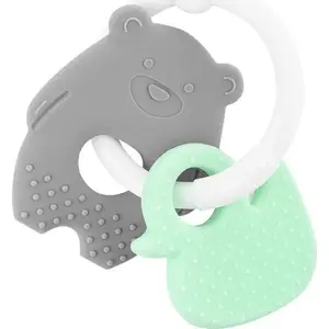 akuku Akuku A0126 teether set – plush bear and duck baby teethers