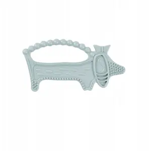 Apli Kids teething toy — Luuie the Dog (Frozen Sage) silicone baby teether