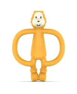 Силиконовый прорезыватель для детей Matchstick Monkey Ludo Lion — жёлтый, универсальный