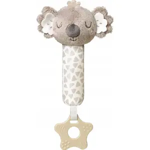 Игрушка-погремушка с прорезывателем baby ono 1633, дизайн коала — грызунок с пищалкой