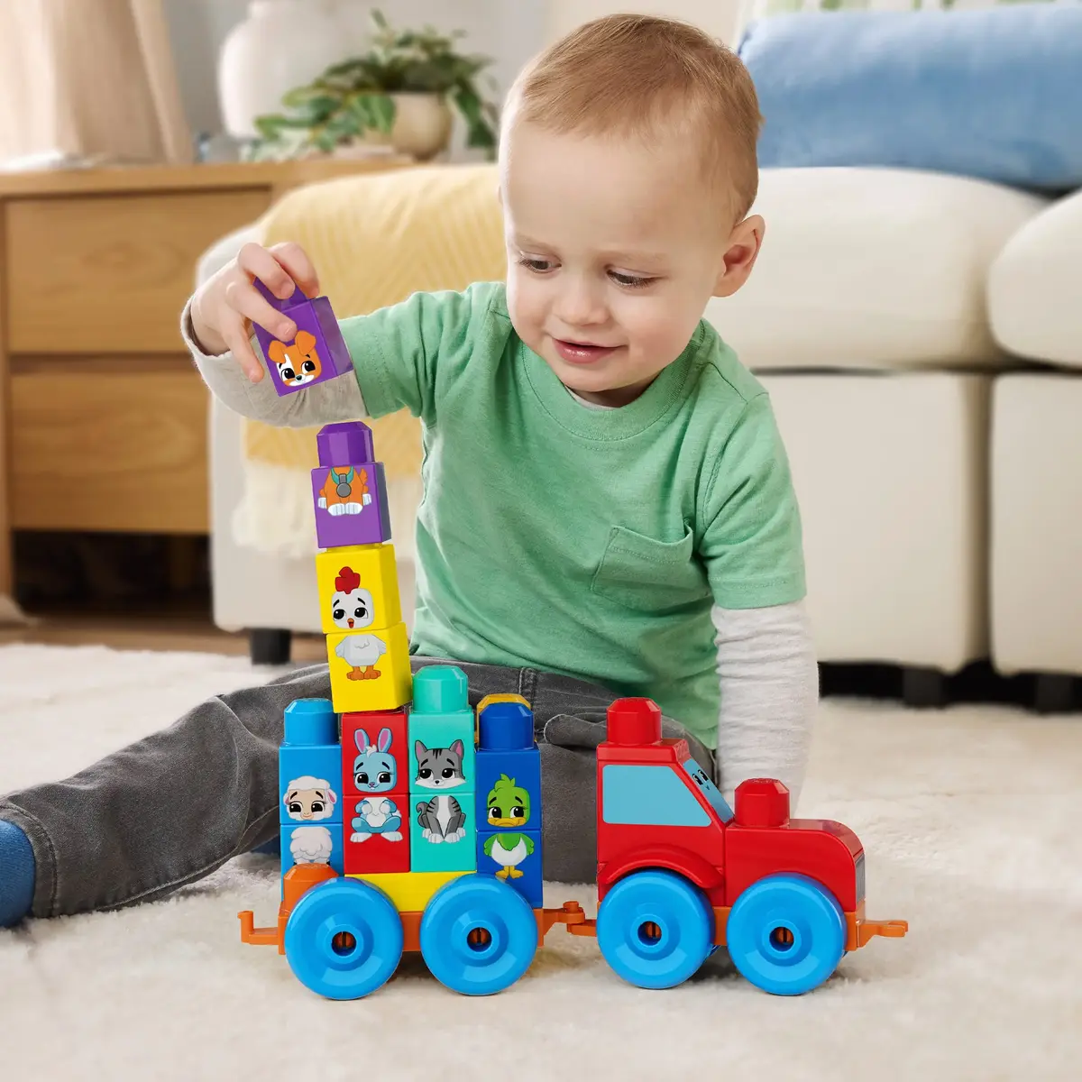 MATTEL MEGA BLOKS Build & Match Animal Tractor — 30 шт. Photo 2