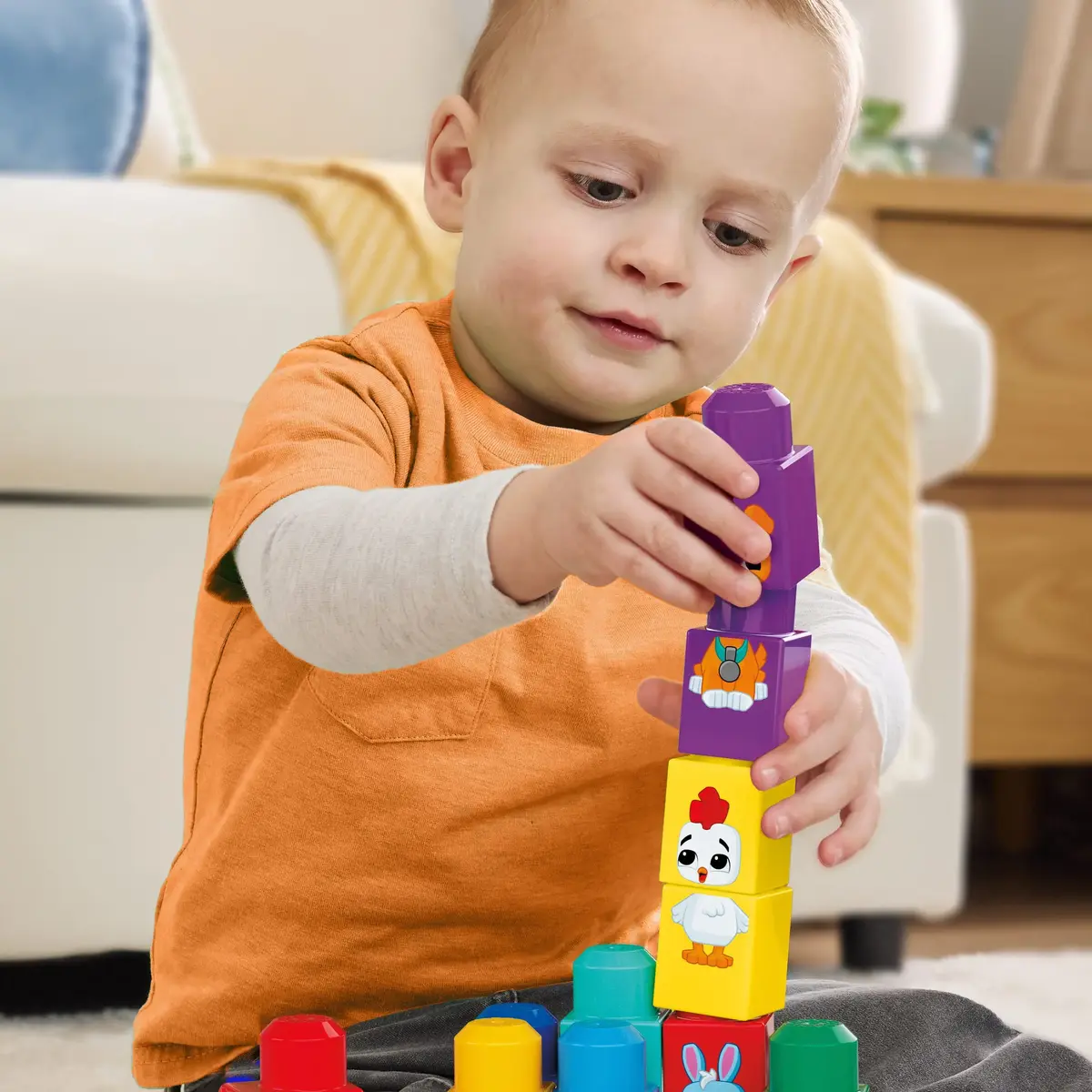 MATTEL MEGA BLOKS Build & Match Animal Tractor — 30 шт. Photo 4
