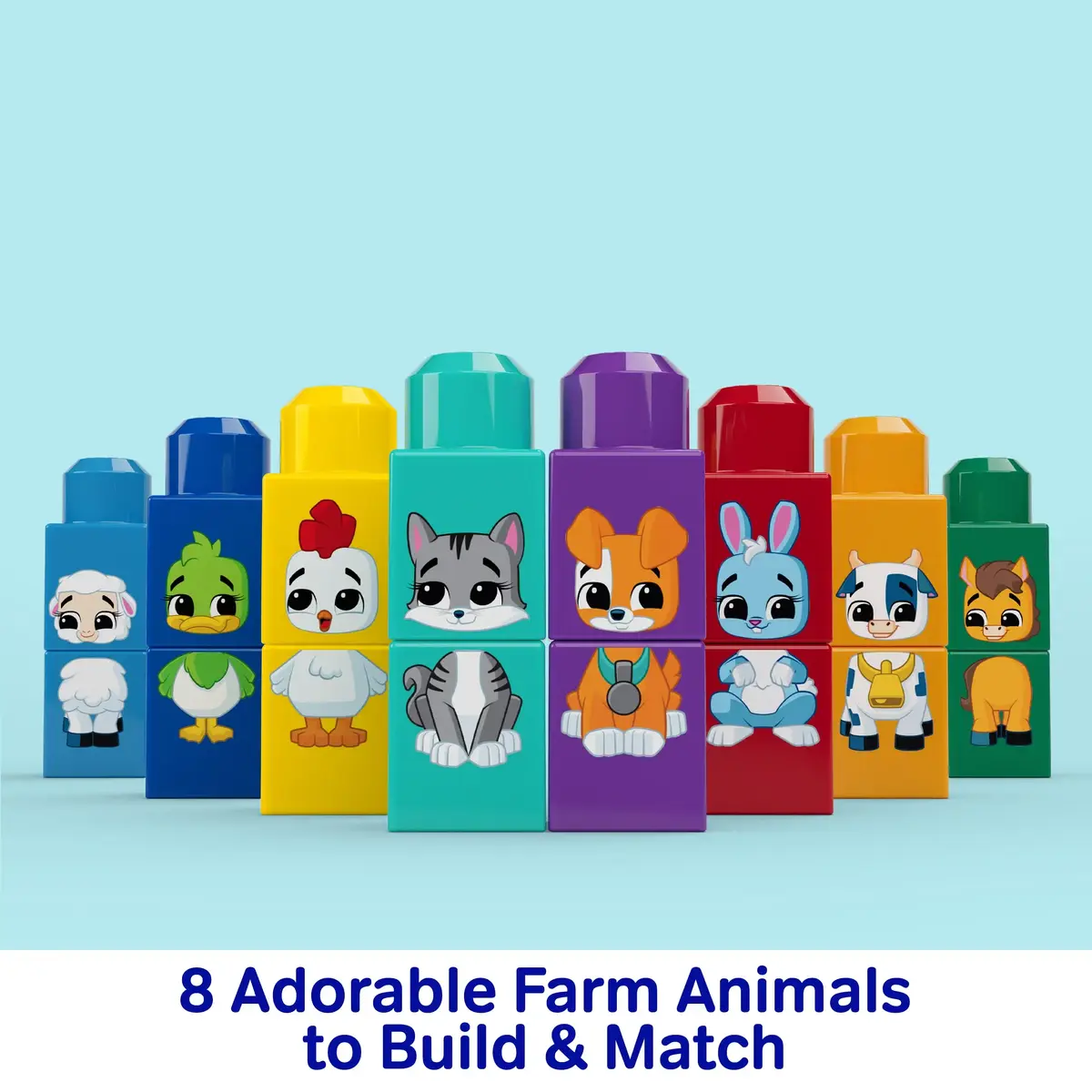 MATTEL MEGA BLOKS Build & Match Animal Tractor — 30 шт. Photo 8