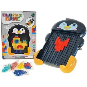 Adar children's peg puzzle — Penguin plug-in block set, educational stacking toy