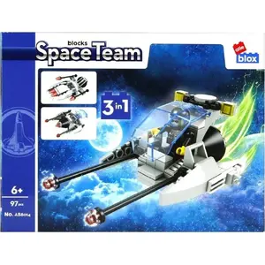 Construction bricks ALLEBLOX Space, 97 pieces, children's building set