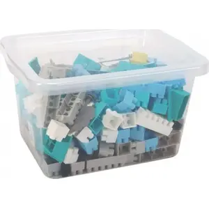 tpk1 lielas plastmasas konstruktora klucīši kastē, pasteļtoņi