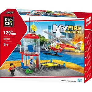 Rotaļu komplekts Icom My Fire Brigade Strażnica i Helikopter (KB0812) — ugunsdzēsēju stacija ar helikopteru