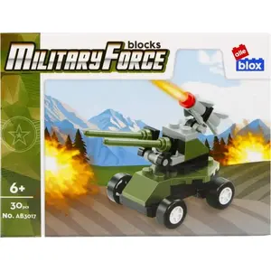 Building Blocks Set ALLEBLOX AB3017 — Military Vehicle, 30 Pieces