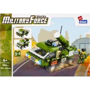 Building Set ALLEBLOX Klocki Militaria 3-in-1 Military Vehicle, 180 pieces (AB3034)