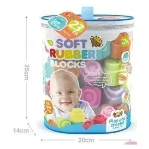w&k soft building blocks set 23 pieces — children's foam construction toy