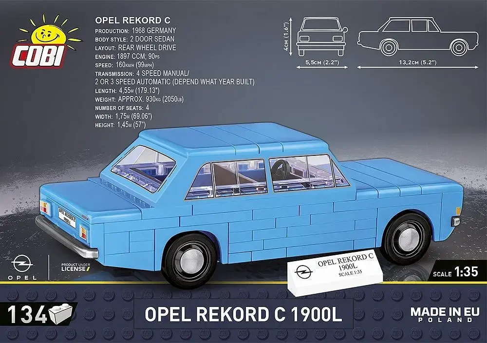 Конструктор Cobi Opel Rekord C 1900 L Photo 3