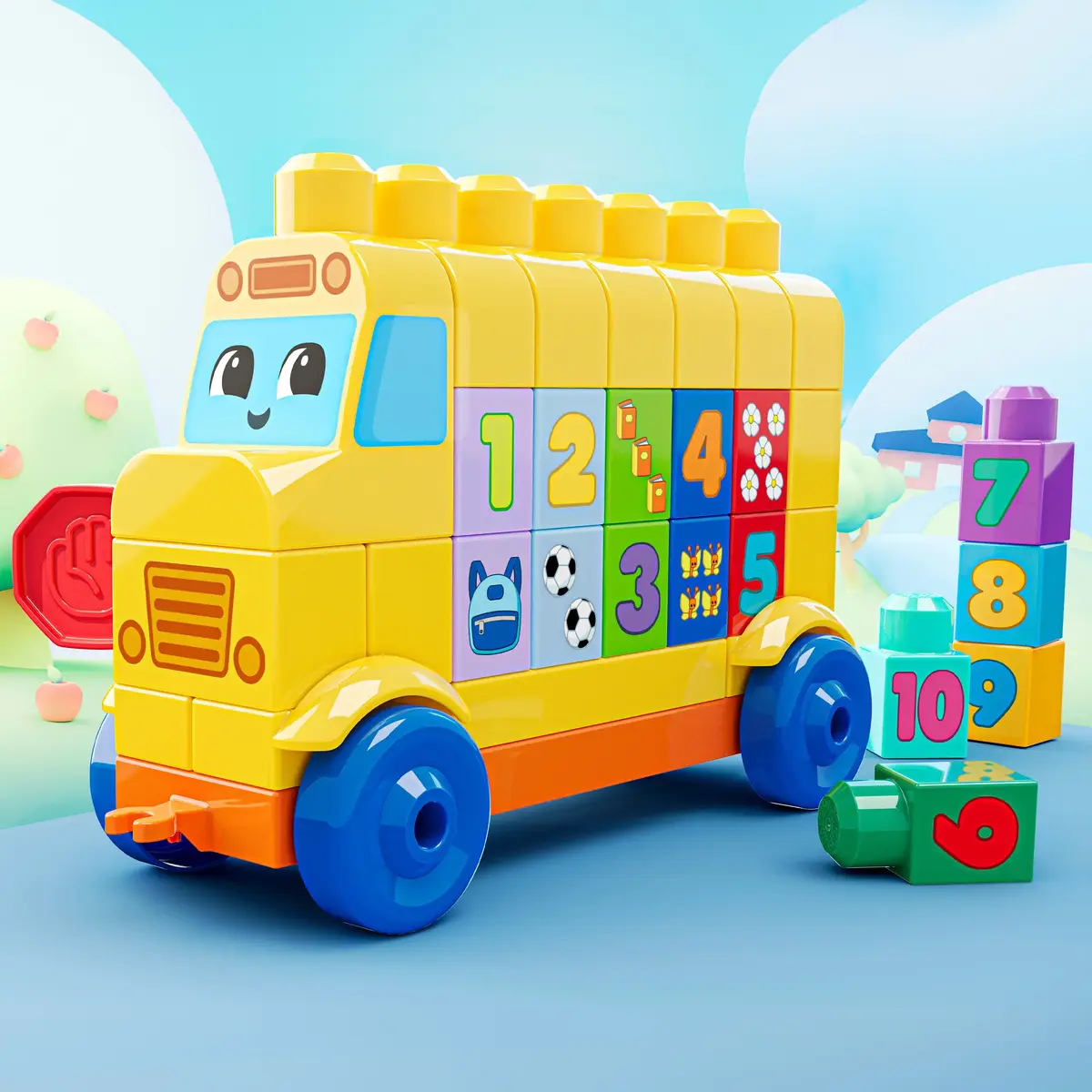 MATTEL MEGA BLOKS First Builders Build & Count Bus 45 шт. Photo 5