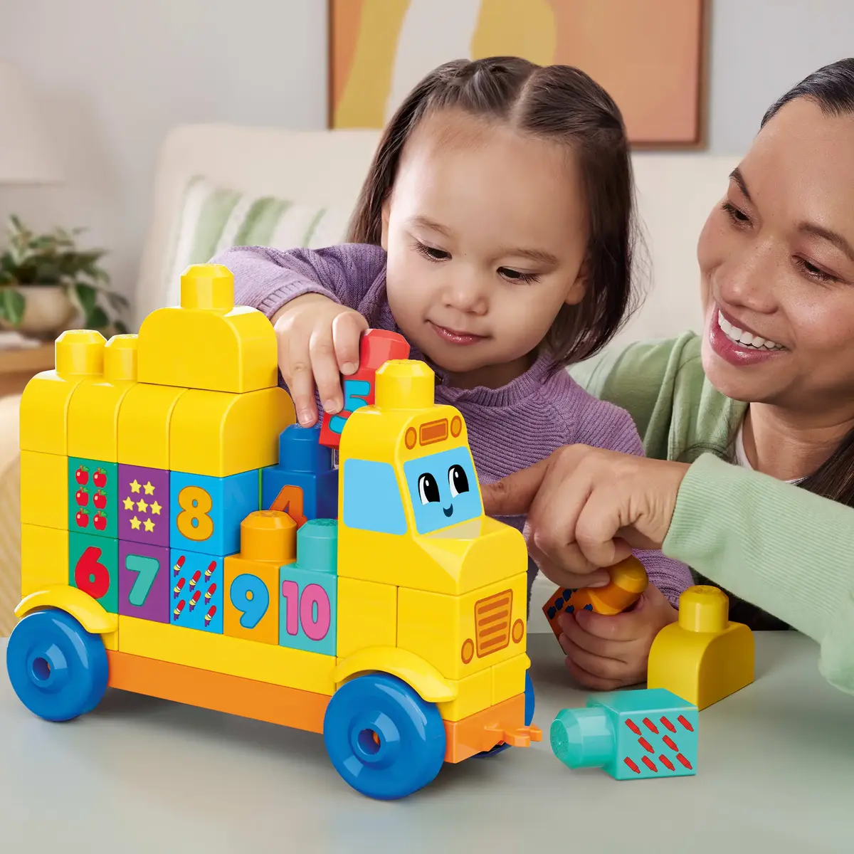 MATTEL MEGA BLOKS First Builders Build & Count Bus 45 шт. Photo 6
