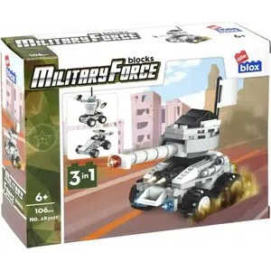 Construction blocks ALLEBLOX MILIT model, 98 pieces, assorted dim approx. 19×14×5 cm, brand ALLEBLOX