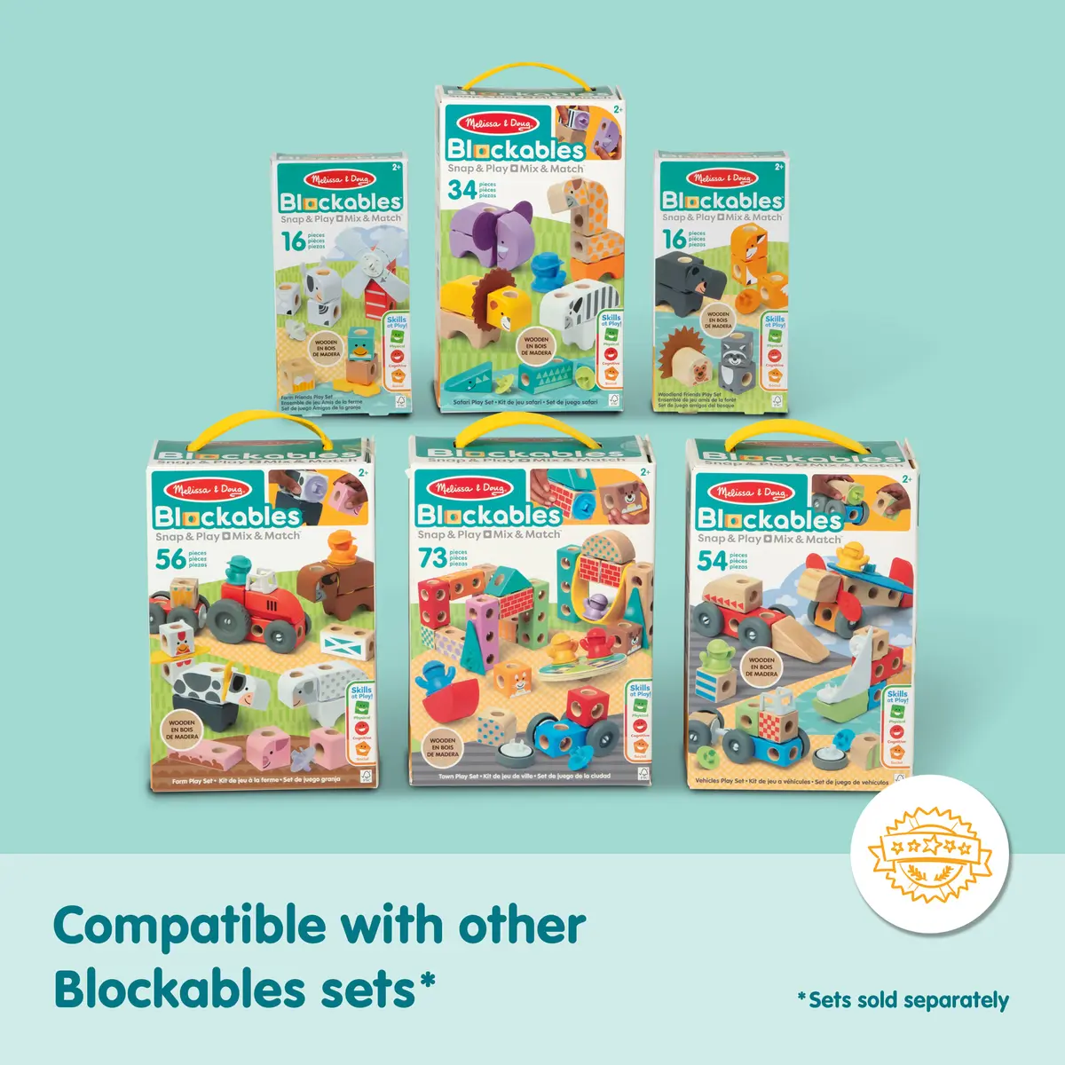 Melissa & Doug Blockables Koka rotaļlietu komplekts Photo 7