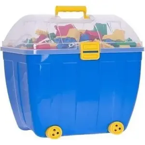 Toy storage case with building blocks Hemar large 989 pieces set