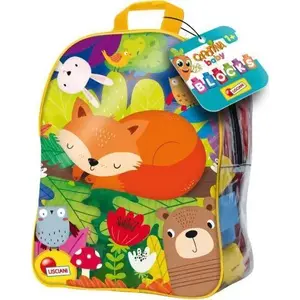 Educational building blocks set Lisciani Carotina Baby in backpack (model 79902) for toddlers