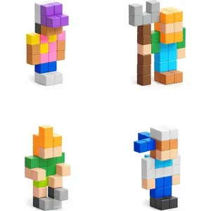 Mini figures building set No name Klocki Pixio Mini Figures 2 – small collectible construction figures