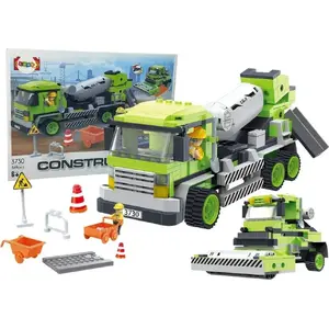 Construction Playset LEANToys concrete mixer and roller, 369 pieces, model 12203