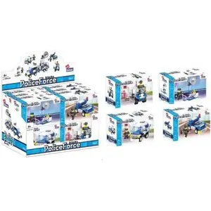 Construction Blocks ALLEBLOX Police Set AB2000, 63–64 pieces, size approx. 15×10×5 cm