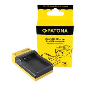 Battery charger PATONA 151676 DC for Canon EOS 750D/760D/8000D and Rebel series — 5V input, 8.4V 0.5A output, black/yellow