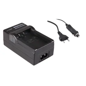 Battery Charger PATONA PT1676 — Auto/Indoor AC and 12V Cigar Lighter Input, Overcharge and Overheat Protection, Black
