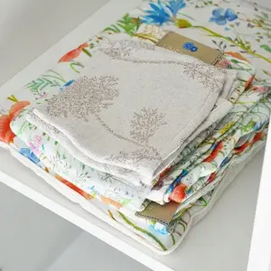 Texpol autiņš 30x30 cm — bambusa-lina žakarda (mežonīgs dilles) autiņš