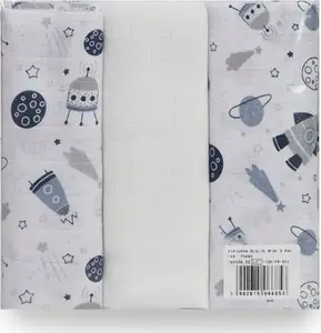 Mūslīna autiņi EGAKIDS 3 gab. 70×80 cm — mūslīna šalles/pādiņas
