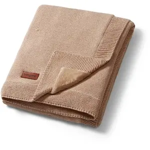 Cotton Baby Blanket PurePower BABY ONO 1671/03 with Padding, Dark Beige
