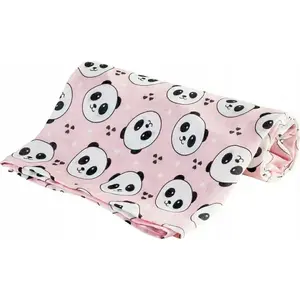 No name BOC0306-PIELUSZKA 30x30 Panda róż — муслиновая пелёнка 30×30 см