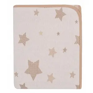 Cotton Baby Blanket Slowmoose DUETBABY — grey stars pattern