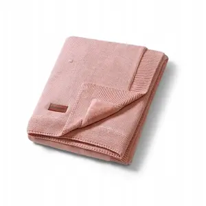 Cotton Baby Blanket with Flannel Backing PurePower ON-2470 — pink