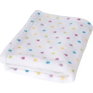 BabyMatex baby blanket Milly 75×100 cm — colorful dots pattern