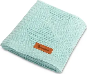 Cotton Bamboo Crib Blanket Sensillo KOC BAMBUS 100% 100x80 cm Mint