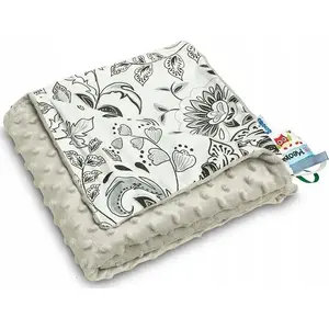 Baby blanket Sensillo KOC MINKY SZARY FOLK 75 x 100 cm - Sensillo