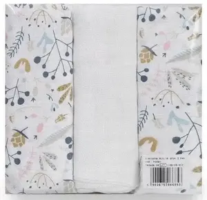Муслиновая пелёнка 3 шт. BabyMatex 70×80 см — муслиновые пелёнки/салфетки, с рисунком