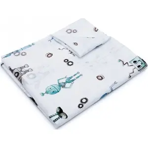 Bamboo Swaddle Blanket PULP BAMBOO Otulacz Bambusowy - ROBOTY, breathable bamboo fabric