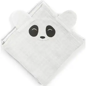 Muslīna autiņi Nuuroo — komplekts 2 gab., Panda White, 70 x 70 cm