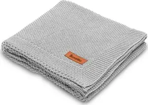 Sensillo knitted cotton baby blanket 100 x 80 cm gray (model 4323/5473)