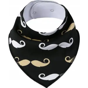 Bib Simed SIMED ŚLINIAK BAWEŁNIANY WĄSY — cotton baby bib with mustache design