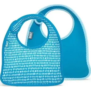 Barošanas priekšautiņu komplekts Built Mess Mate Dribble Dots Blue — 2 gab.