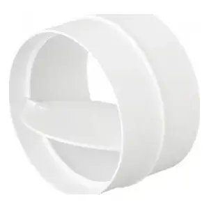 Round duct connector with non-return valve airRoxy 8324 Ø100 mm